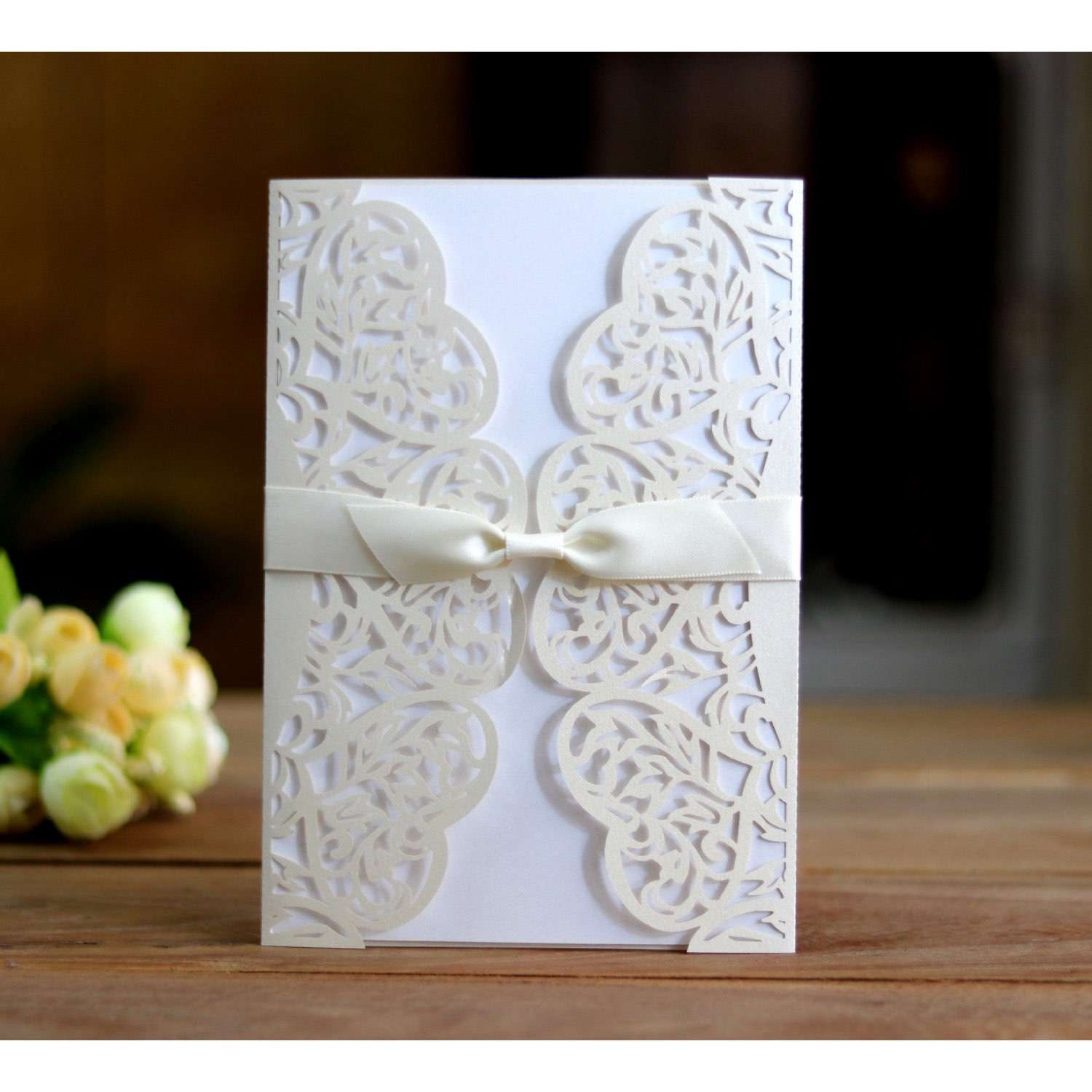 Laser Marriage Invitation Slap-up Invitation Card Greeting Card Rectangle
